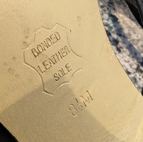 Jasmin New York leather sole decorated Black slides size 8.5 - Picture 7 of 7